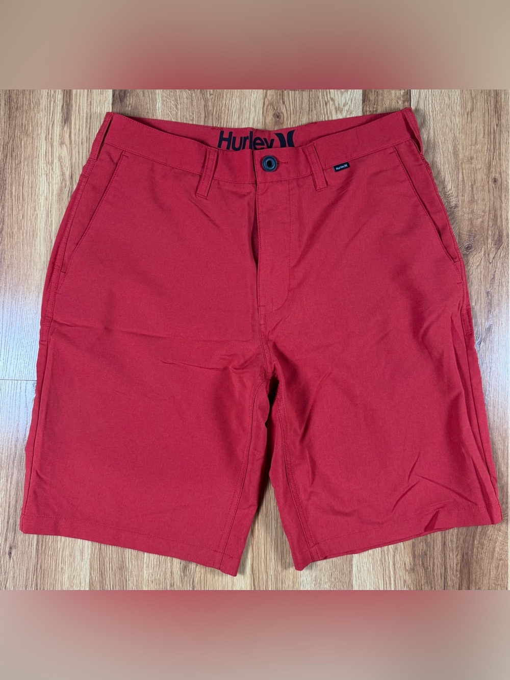 Hurley Men’s Red Flat Front Casual Shorts